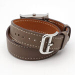 Hermes H- Double Tour Wrist Stainless Steel Leather Strap Wo White (HH1.210) - Image 5