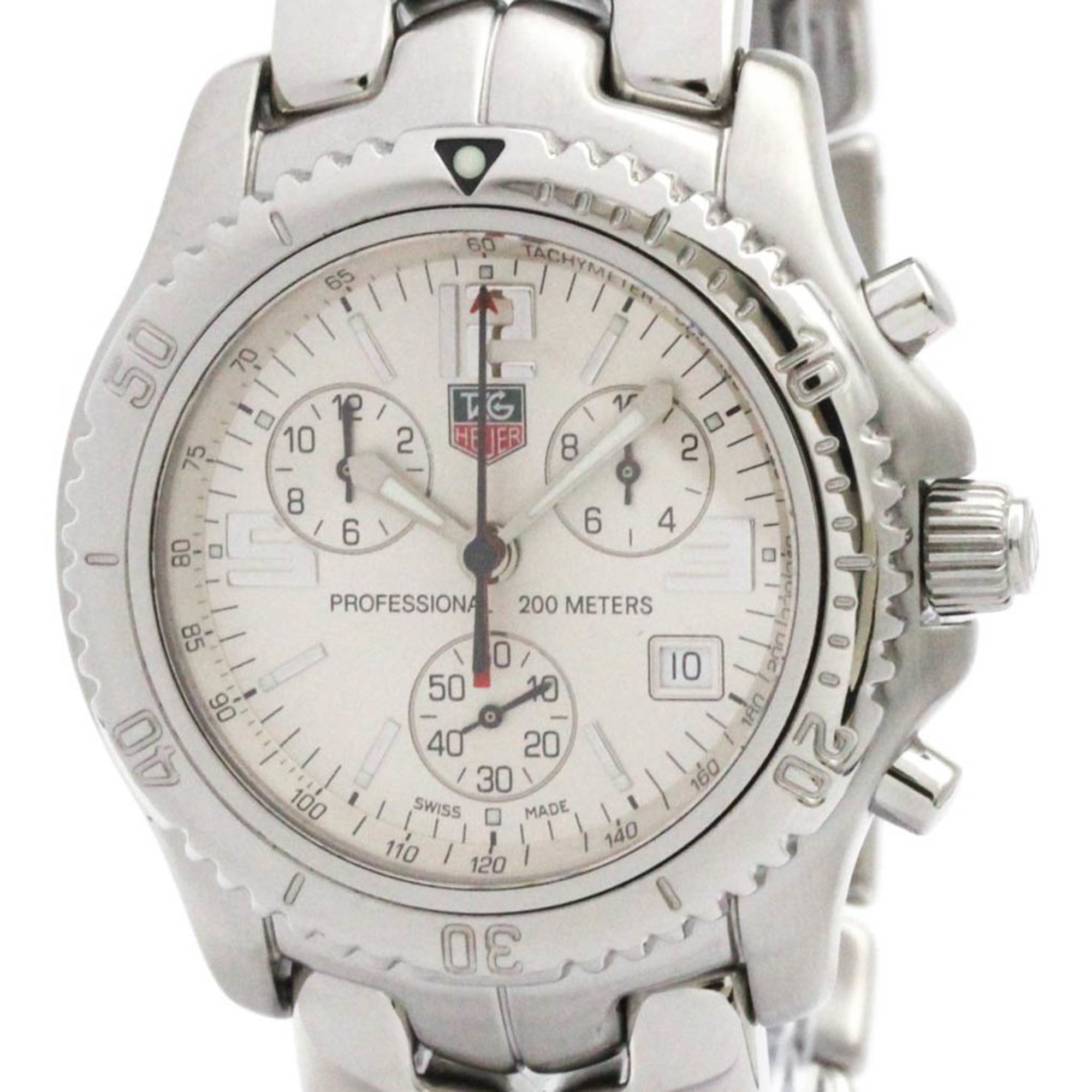 2000_3fc39e29-efd8-4f33-a7a9-7d30ed5b88db.jpg TAG HEUER Link Chronograph Steel Quartz Mens Watch CT1112 - Image 1
