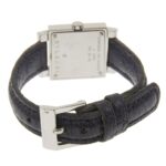 Bvlgari Quadrato SQ22SL Women's Watch, Stainless Steel with Embossed Leather, Quartz Movement, Analog Display, Black Dial - Image 5