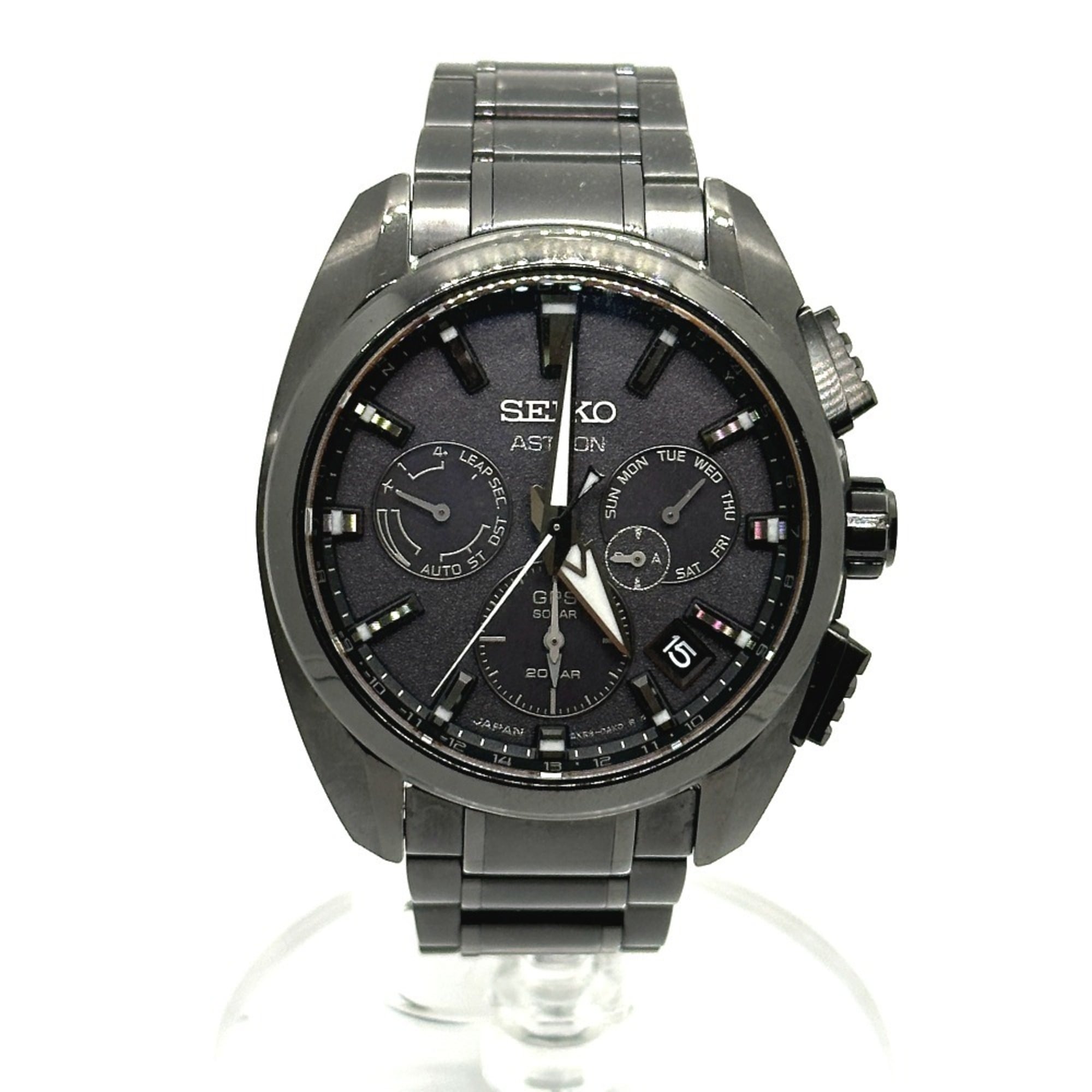 2000_4181f8a9-0dc0-46db-b553-28069c07cafd.jpg Seiko SBXC069/5X53-0AV0 Astron Global Line Day Date GPS Solar Radio-Controlled Wristwatch Titanium Men's Black - Image 1