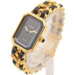 Chanel CHANEL PremiÃ¨re S Watch, Gold Plated (GP), Leather Strap, Women's, Black, H0001 - Image 2