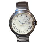 Cartier Ballon Bleu de automatic watch, stainless steel, silver dial, WSBB0049