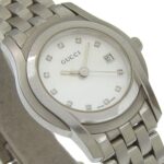 Gucci 5500L Stainless Steel Quartz Analog Watch with White Mother-of-Pearl Dial for Women - Image 3