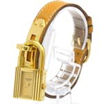 HERMES Kelly Watch Gold Plated Leather Quartz Ladies Watch