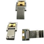 HERMES Clipper Stainless Steel GP Quartz Wrist Silver/Gold 23912 - Image 3
