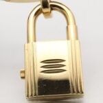 Hermes Kelly Gold Plated Leather Strap Ladies' Champagne Color KE1.201 - Image 6