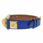 Hermes HERMES Medor Watch Gold Plated x Embossed Leather 1994 Quartz Analog Display White Dial Ladies - Image 4