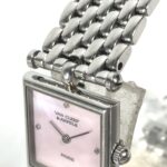 Van Cleef & Arpels 522642 Pink Shell Classic Cale 4P Diamond Square Ladies Stainless Steel M-241220-2 - Image 2