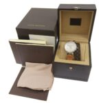 Louis Vuitton Tambour Watch Q1313 Stainless Steel x Monogram Canvas Quartz Analog Display White Dial Women's - Image 7