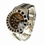 Christian Dior Crystal Diamond Bezel Watch, Total Weight 75.8g, Stainless Steel, Quartz, Black Dial, CD112116M001 - Image 2