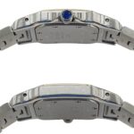 Cartier women's watch, Santos Galbee SM, quartz movement, stainless steel (SS), gold (YG), W20012C4. - Image 3