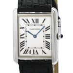 CARTIER Tank Solo LM Steel Leather Quartz Mens W5200003