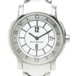 Bulgari Solotempo ST29S Quartz Watch, White Dial, Stainless Steel, Women's, BVLGARI