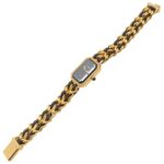 Chanel CHANEL PremiÃ¨re XL Watch, Gold Plated (GP), Leather Strap, Women's, Black, H0001 - Image 4