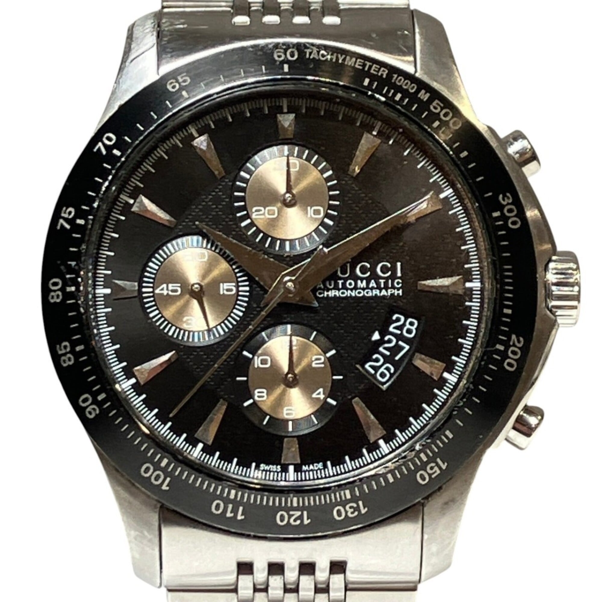 2000_48c881b4-e4d3-494c-b615-68fa9c119a5d.jpg Gucci G-Timeless total weight 182g stainless steel automatic black dial 126.2 - Image 1