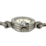 GUCCI Gucci Logo Charm Stainless Steel Quartz Wrist Silver 37369 - Image 6