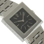 Bulgari BVLGARI Quadlard Watch SQ22SS Stainless Steel Black Quartz Analog Dial Women's - Image 3
