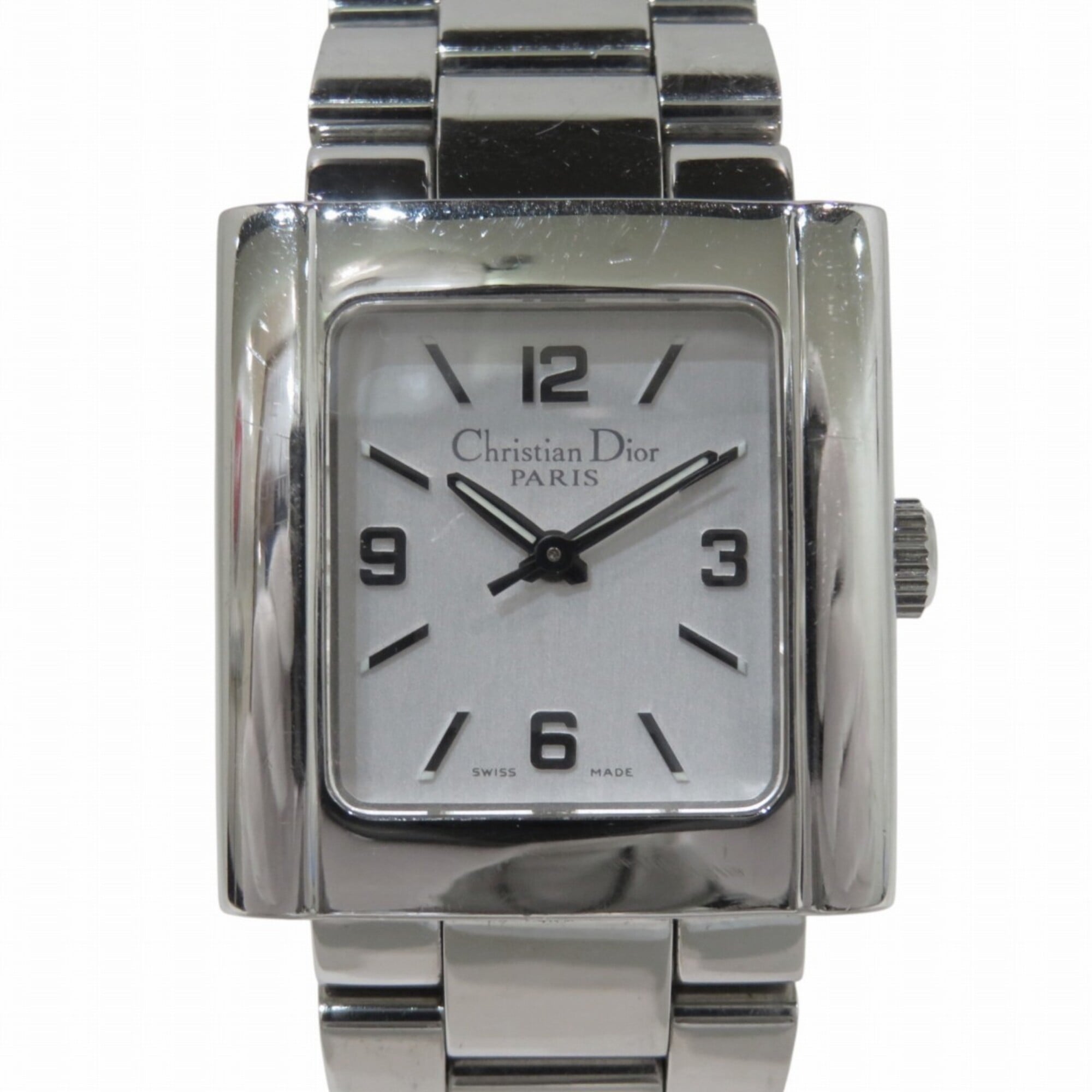 2000_4a4b669f-75be-480b-a8c0-4557b81e3018.jpg Christian Dior Riva watch, stainless steel, quartz, silver dial, D98-100 - Image 1