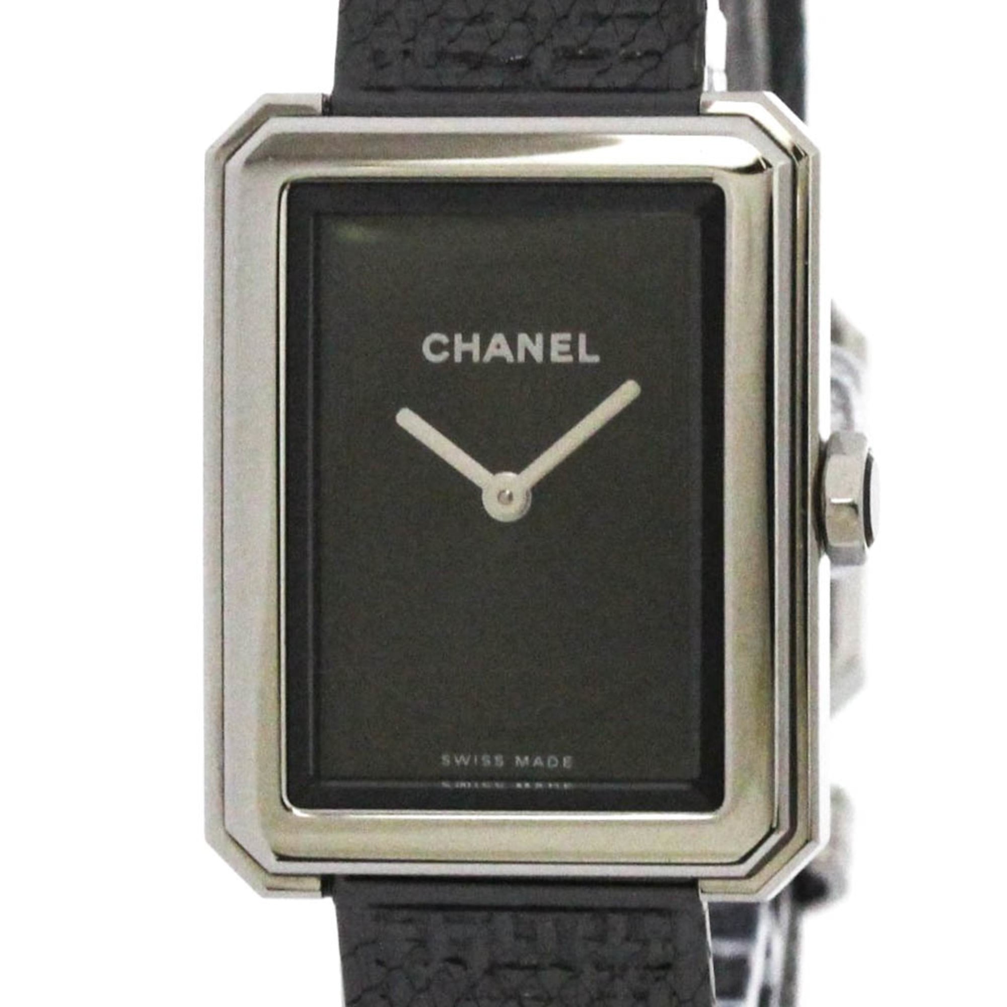 2000_4c6529ec-d23e-4b95-9ff4-38ee339293d5.jpg CHANEL Boy-Friend Steel Leather Quartz Ladies Watch H5317 (å¤–è£…ä»•ä¸Šã’æ¸ˆã¿) - Image 1