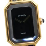 Chanel CHANEL PremiÃ¨re S Watch, Gold Plated (GP), Leather Strap, Women's, Black, H0001 - Image 3
