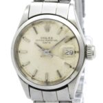 ROLEX Oyster Perpetual Date 6516 Steel Automatic Ladies Watch Vintage