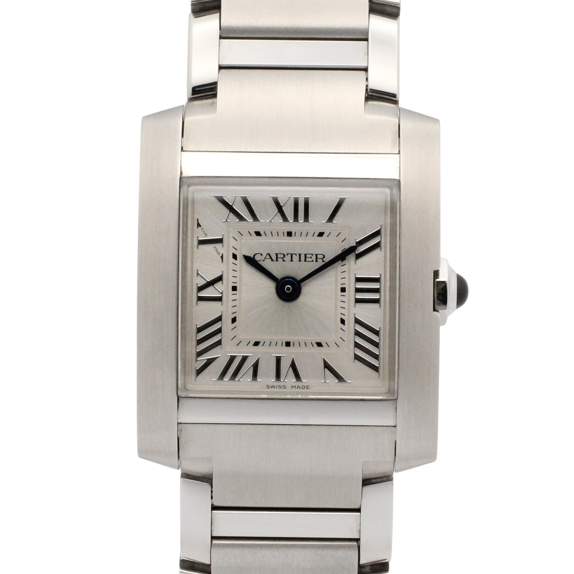 2000_4d9ffe36-6aeb-4098-8ad4-8211cdfab7c2.jpg Cartier Tank Française SM Stainless Steel Ladies Silver Tone WST0065 - Image 1