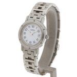 Hermes Clipper Date CL4 210, light blue dial, stainless steel, quartz movement, approximately 24mm, women's watch. - Image 2