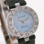 Bulgari BVLGARI Bzero1 Watch BZ22S Stainless Steel Quartz Analog Blue Mother-of-Pearl Dial Women's - Image 3