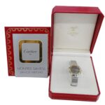 Cartier wo Santos VendÃ´me SM quartz movement stainless steel (SS) gold (YG) model number 84041488. - Image 8