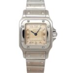 Cartier Santos Galbee SM W20024D6 Wo Ivory Quartz