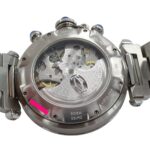 Cartier Pasha Chronograph Automatic Watch for Men, Stainless Steel (SS) W31030H3, Silver, with Open Caseback. - Image 7