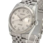 Rolex 116234G Datejust 10P Diamond Watch Stainless Steel SS K18WG Men's ROLEX - Image 3