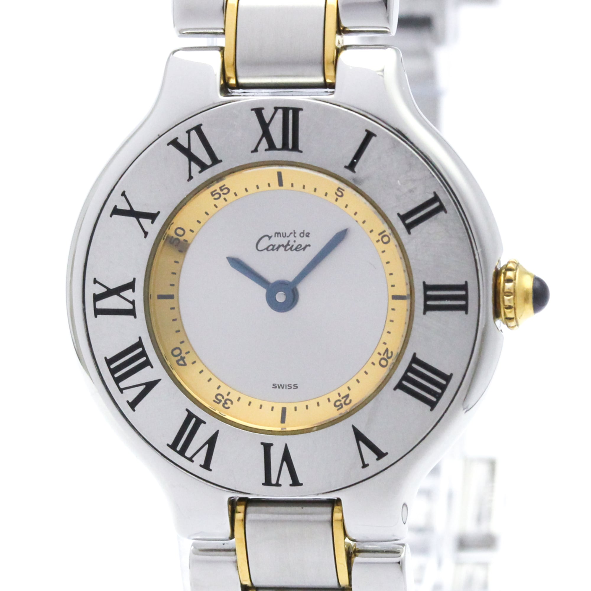 2000_521c466a-7e26-47cd-9356-dcdc8c6d678a.jpg CARTIER Must 21 Gold Plated Steel Quartz Ladies W10075R6 - Image 1