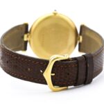 CARTIER Must Vendome Gold Plated Leather Quartz Unisex Watch - Image 5