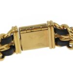 CHANEL Premiere S Watch H0001, Gold-Plated Leather Quartz Movement, Analog Display, Black Dial, Women's - Image 7