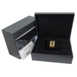 Versace VERSACE ALQ90 Rectangular Black Dial GP/Leather Quartz Watch Battery Women's - Image 8