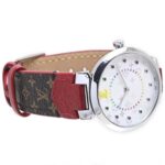 LOUIS VUITTON Tambour MM Rainbow Colored Stones QA159Z Women's Watch 40091 - Image 4