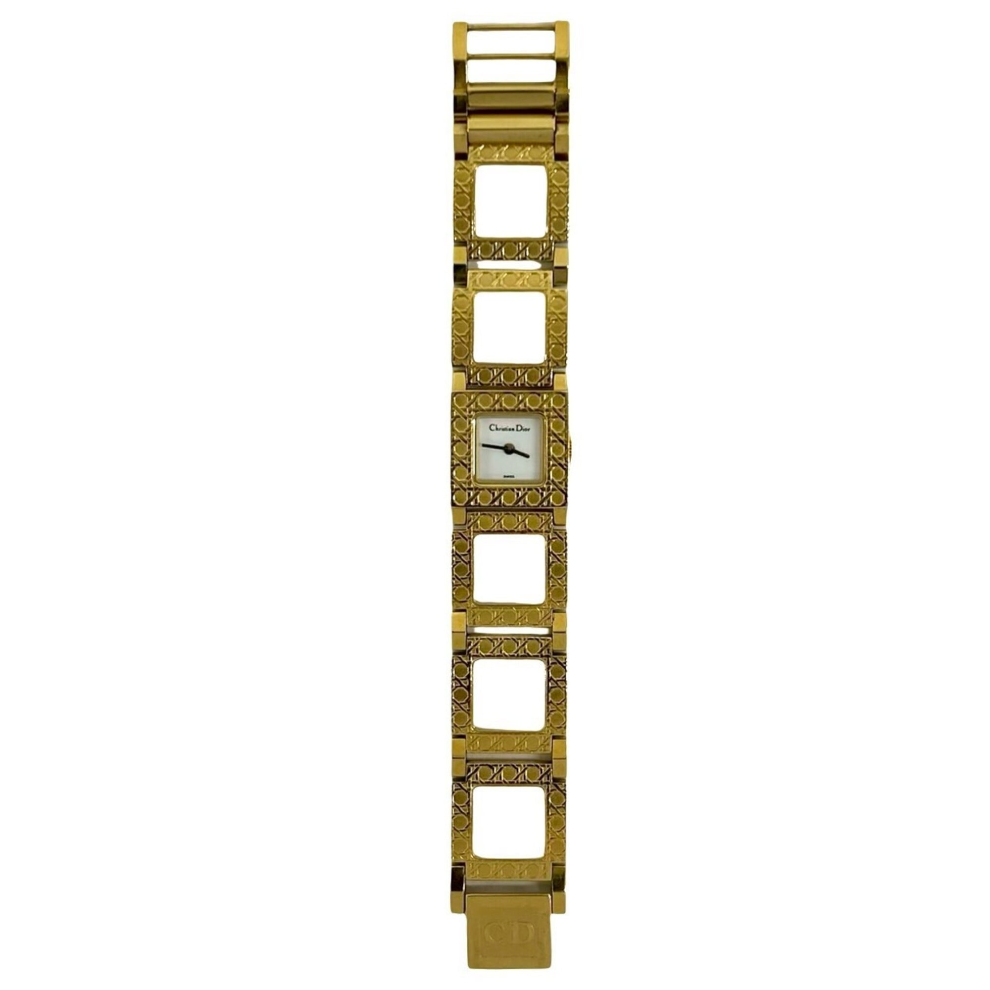 2000_54a4c553-0f46-4a2f-9f85-4793ca378a4c.jpg Christian Dior La Parisienne GP Quartz Wristwatch Gold 38450 - Image 1