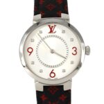 Louis Vuitton Tambour Monogram 8P Q13MJA Stainless Steel Quartz Watch