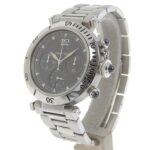 Cartier Pasha Men's Watch, Caliber 205, W3107355, Stainless Steel, Automatic Chronograph, Gray Dial, See-Through Back - Image 2