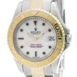 ROLEX Yacht-Master A Serial 18K Yellow Gold Steel Automatic Unisex Watch168623
