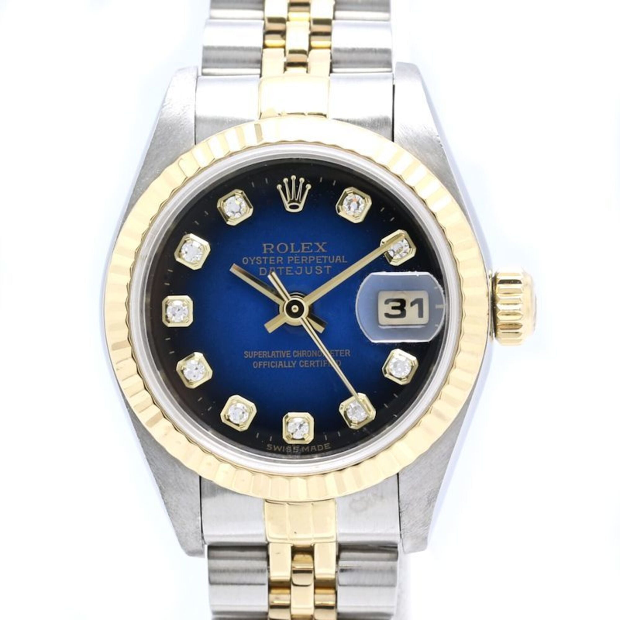 2000_59c9dd85-13b3-4757-b835-02acea623a45.jpg ROLEX Datejust 10P Diamond 79173G Wo 40549 - Image 1