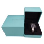 Tiffany & Co. Women's Atlas Diamond Quartz Watch, Stainless Steel (SS), Silver/Navy, 69291651. - Image 8
