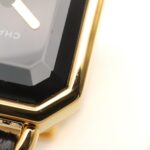 Chanel CHANEL PremiÃ¨re S Watch, Gold Plated (GP), Leather Strap, Women's, Black, H0001 - Image 9