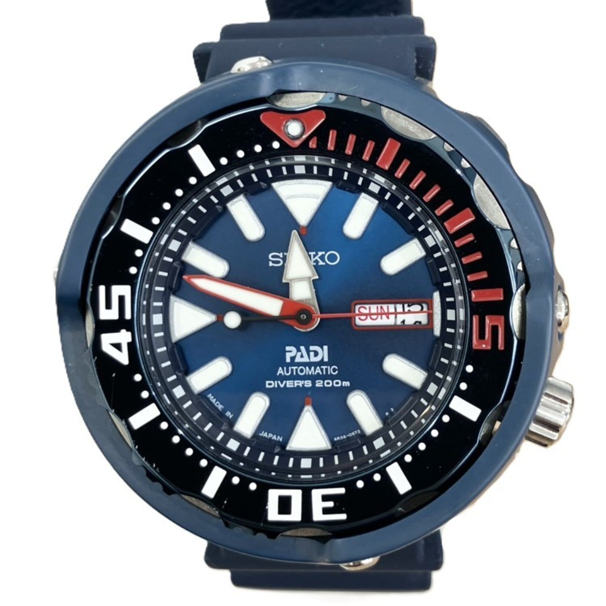2000_5b821c19-8dfa-457d-a6bc-46b5a2798277.jpg SEIKO Prospex PADI Collaboration Watch 4R36-05V0 with Rubber Band - Image 1