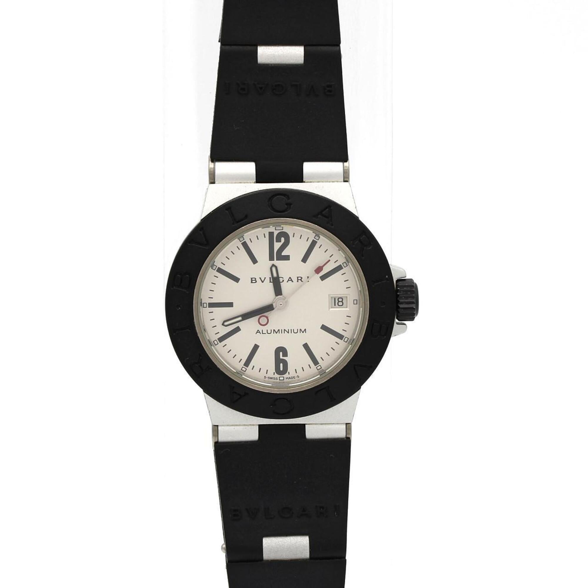 2000_5cb10c60-c79e-48e8-bfa2-36052cd91d21.jpg Bulgari Aluminum AL29TA AL29TAVD Quartz Watch - Image 1