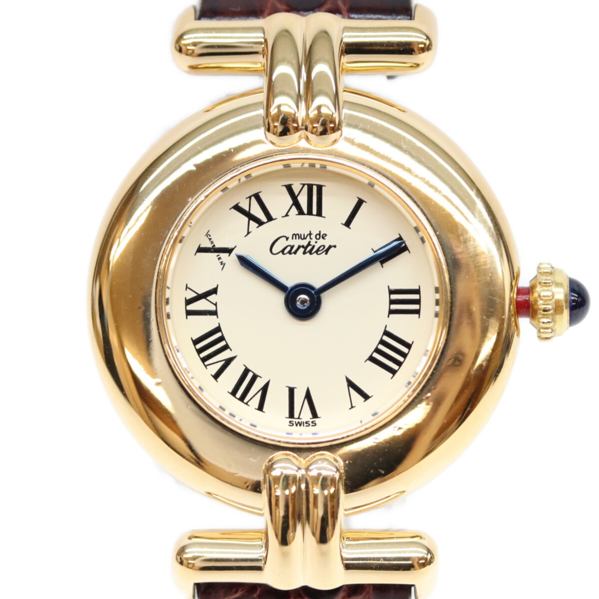2000_5d4cf51e-dad0-41a4-b4e6-b787ac7f120e.jpg Cartier W1000653 925 Must Colisée SM Vermeil Quartz Gold with Ivory Dial Ladies - Image 1