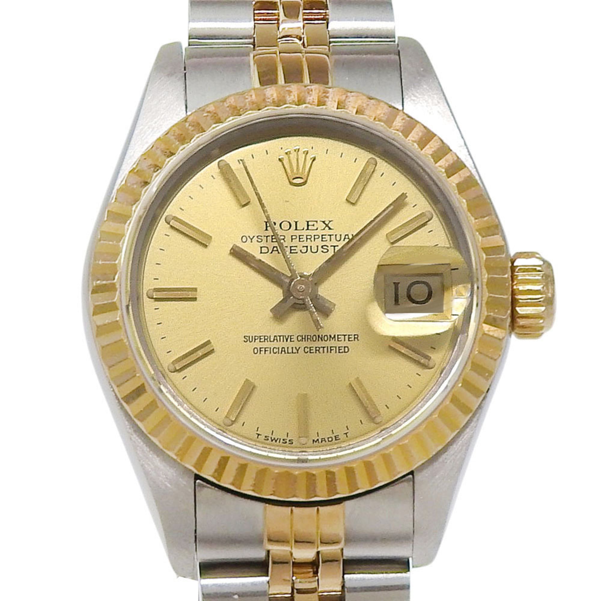 2000_5dfe7e92-c7b5-477f-93bf-3499b00cdee0.jpg Rolex Datejust Two-Tone 69173, serial number in the 96s range, champagne gold dial, stainless steel, 18K yellow gold, automatic winding. - Image 1