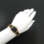 Chanel Premiere Large Size H0001 Wo Black Gold Quartz - Image 3