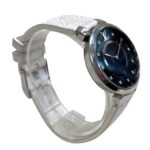 Louis Vuitton Tambour Slim Watch, Total Weight 51g, Stainless Steel, Rubber Strap, Quartz Movement, Black Dial, QA144 - Image 3